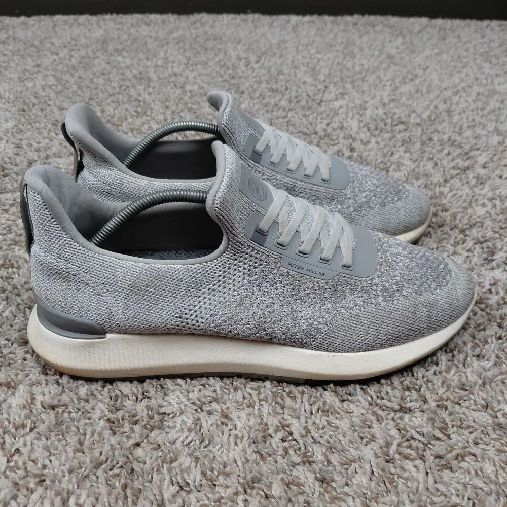 Peter Millar Hyperlight Apollo Knit Slip On Shoes MA22EF11 Mens 12 Grey Sneakers